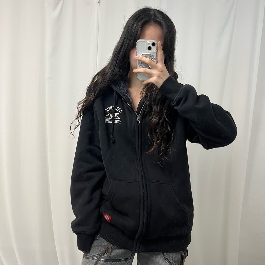 Dickies black fleece hood zip-up  상품이미지1