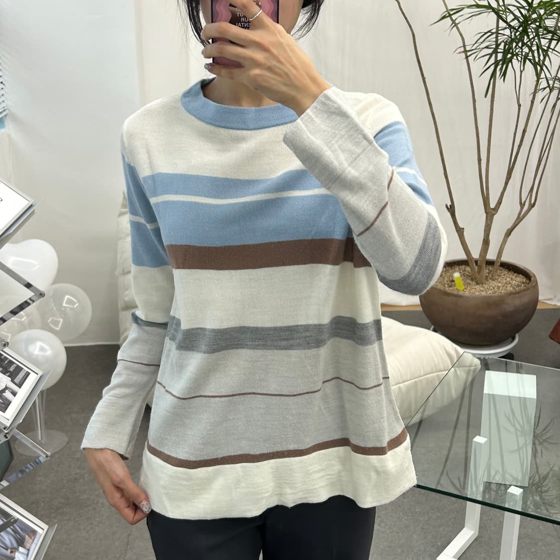 eache 니트긴팔티 상품이미지1