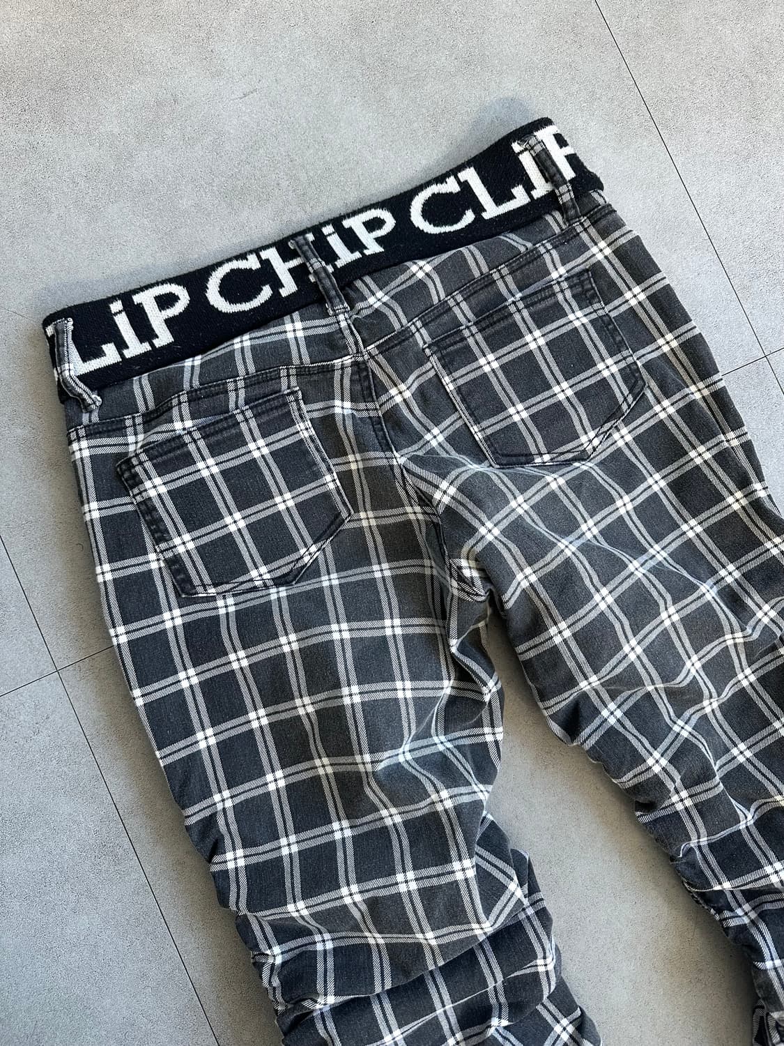 JPN VTG 셔링 체크 새깅팬츠 상품이미지8