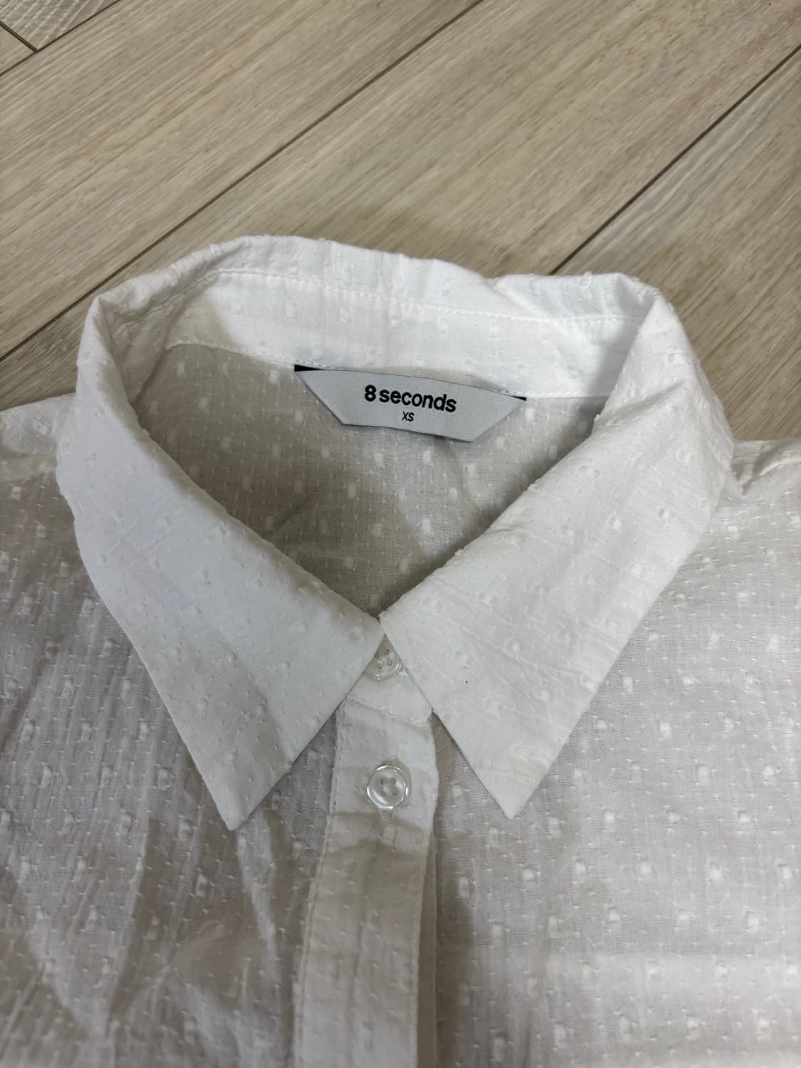 8seconds 에잇세컨즈 코튼 도비 캉캉이 반소매 블라우스 퍼프 블라우 상품이미지4