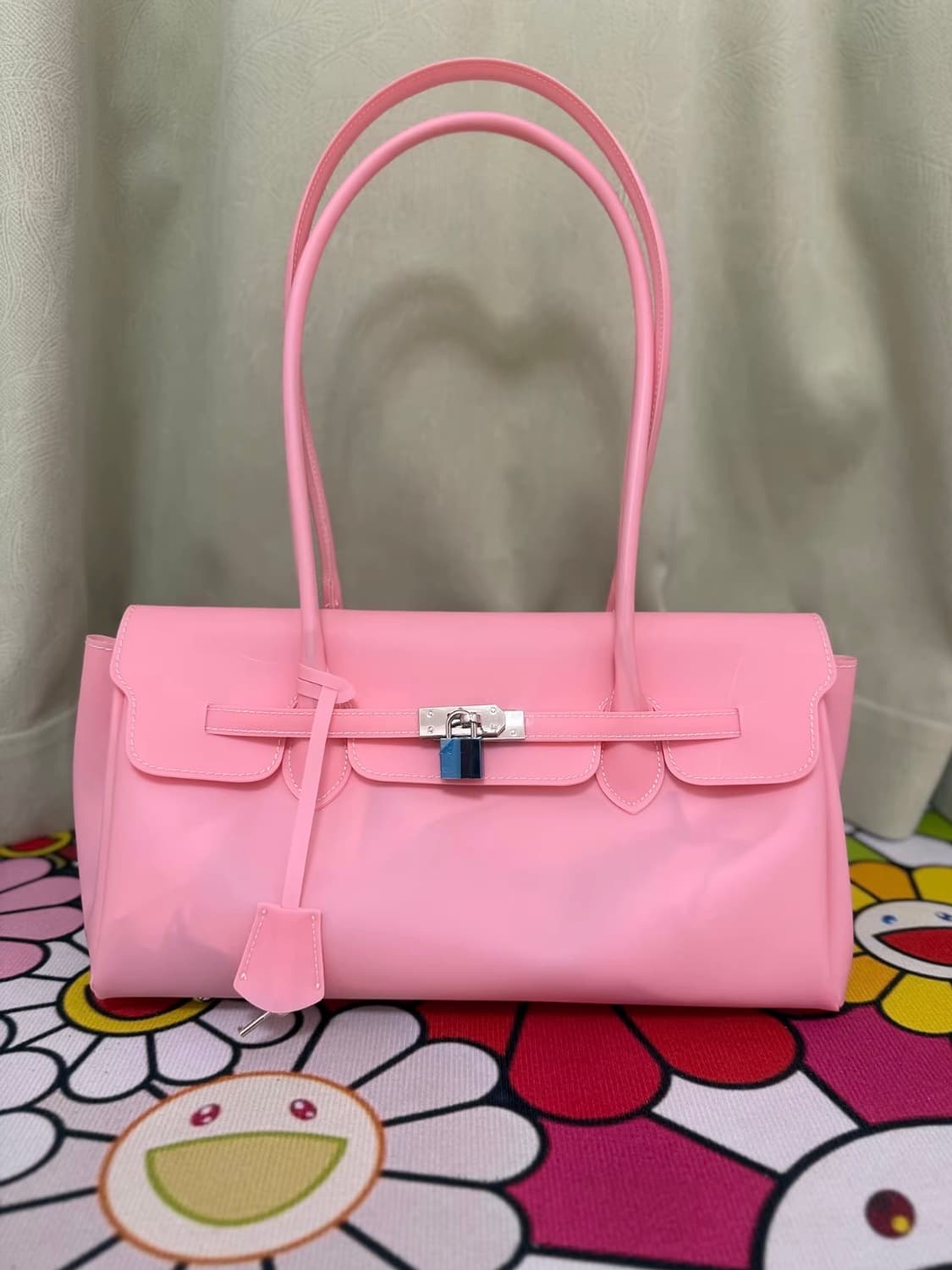 젤리버킨백/jelly firkin bag(barbie pink) 상품이미지1