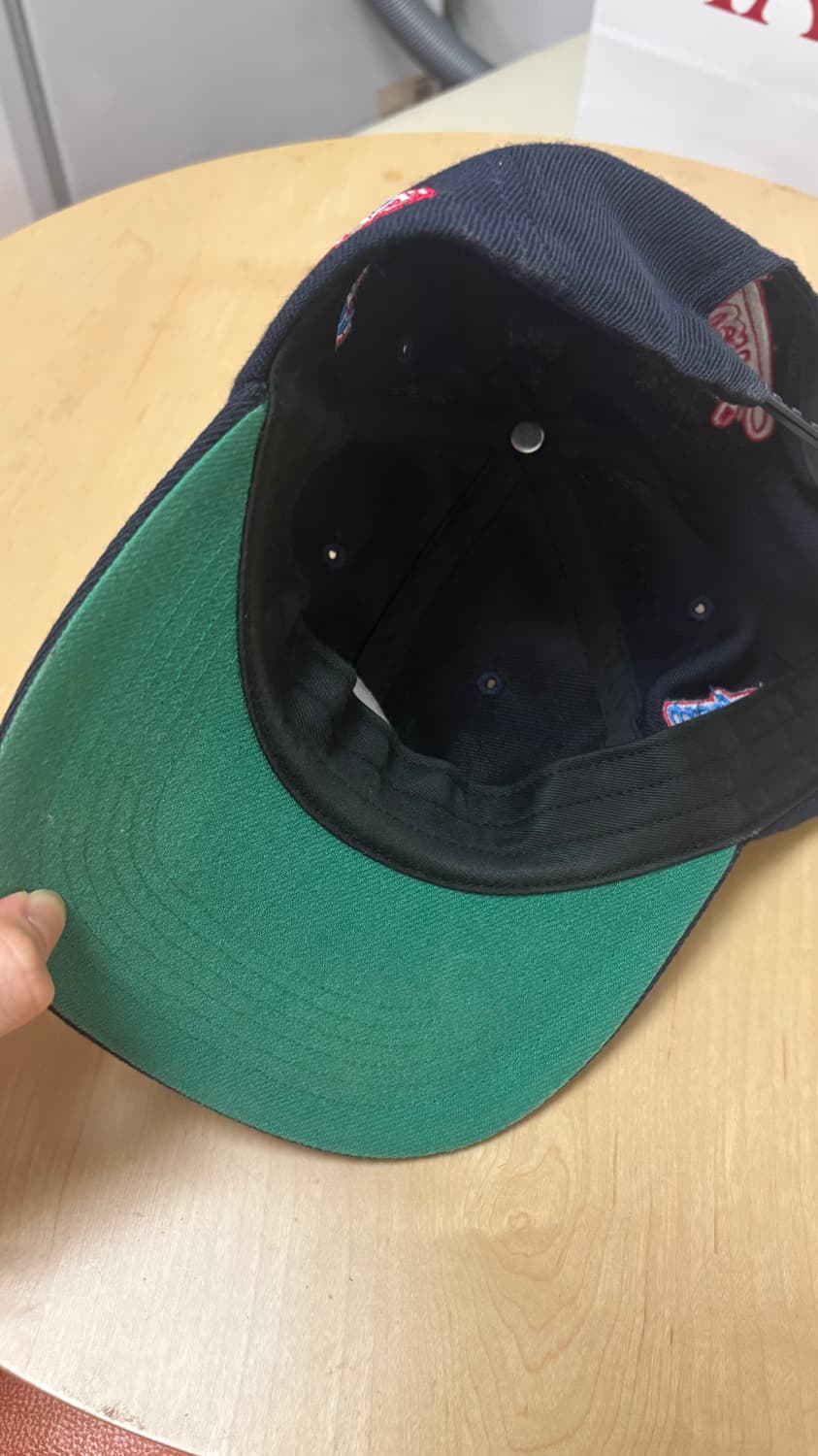 슈프림 월드 페이머스 6패널 s 로고 navy 상품이미지3