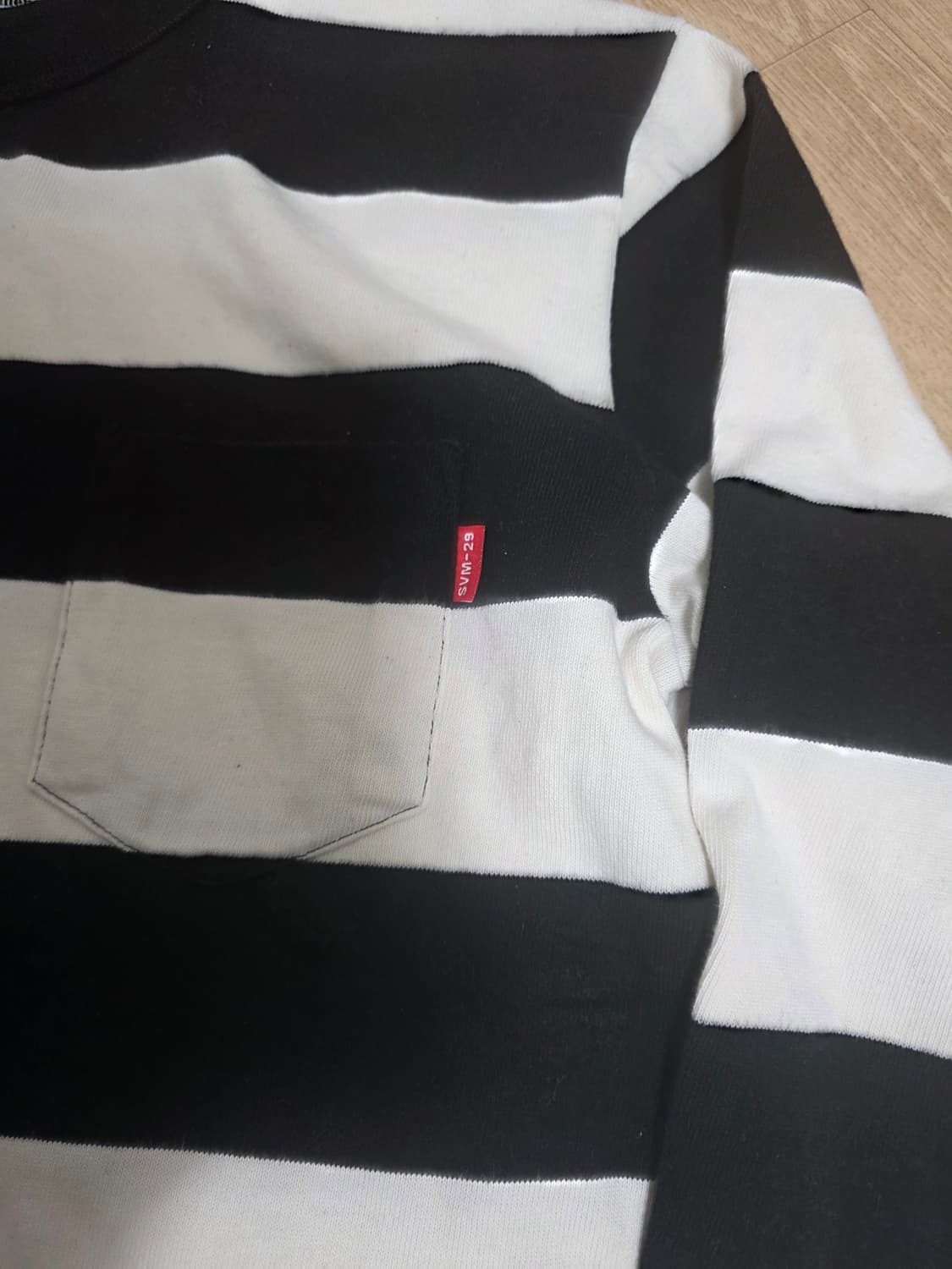 소버먼트 보더티 스트라이프 긴팔티 M 상품이미지4