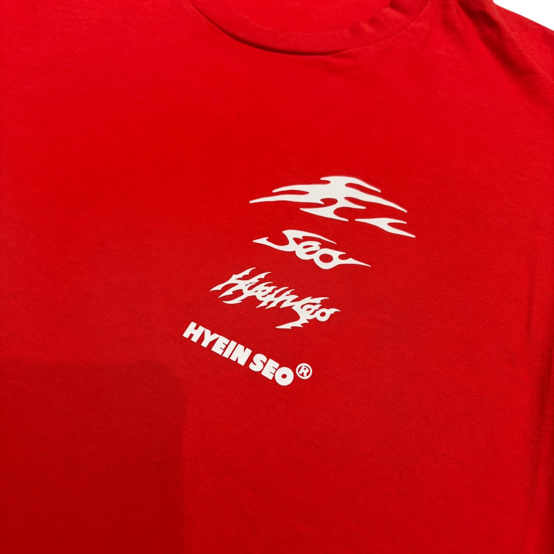 Hyein Seo 혜인 서 스포츠 로고 티셔츠 레드 2  상품이미지2