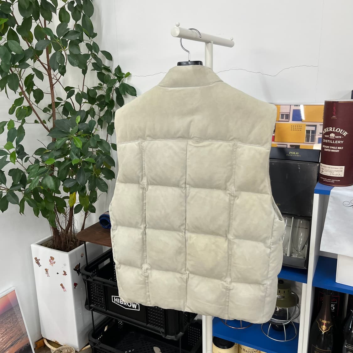 타임옴므 고트스웨이드 구스다운 패딩 베스트 L 상품이미지4