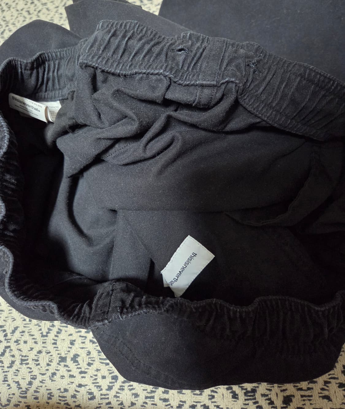 디스이즈네버댓 코튼 이지팬츠 블랙 XL 상품이미지4