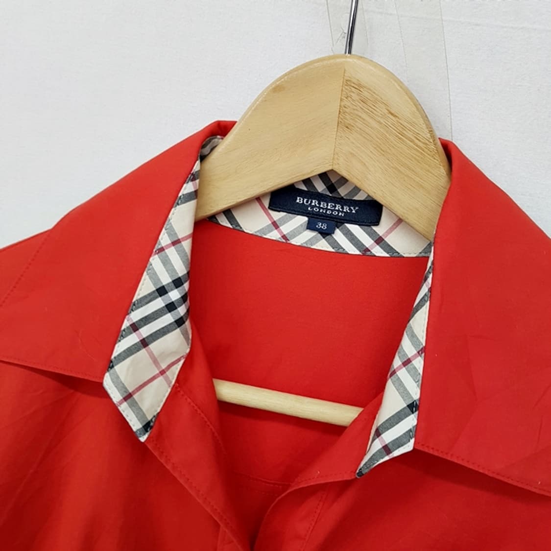 BURBERRY 버버리 런던 스판 셔츠 레드 상품이미지2