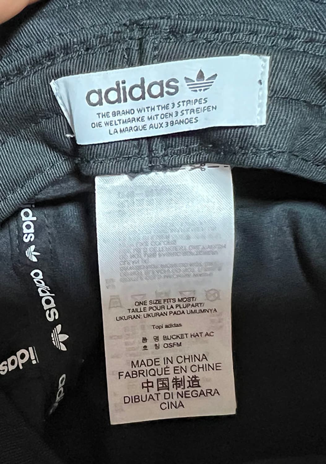 ADIDAS 아디다스 오리지널스 트레포일 버킷햇 블랙 남녀공용 58cm 상품이미지4