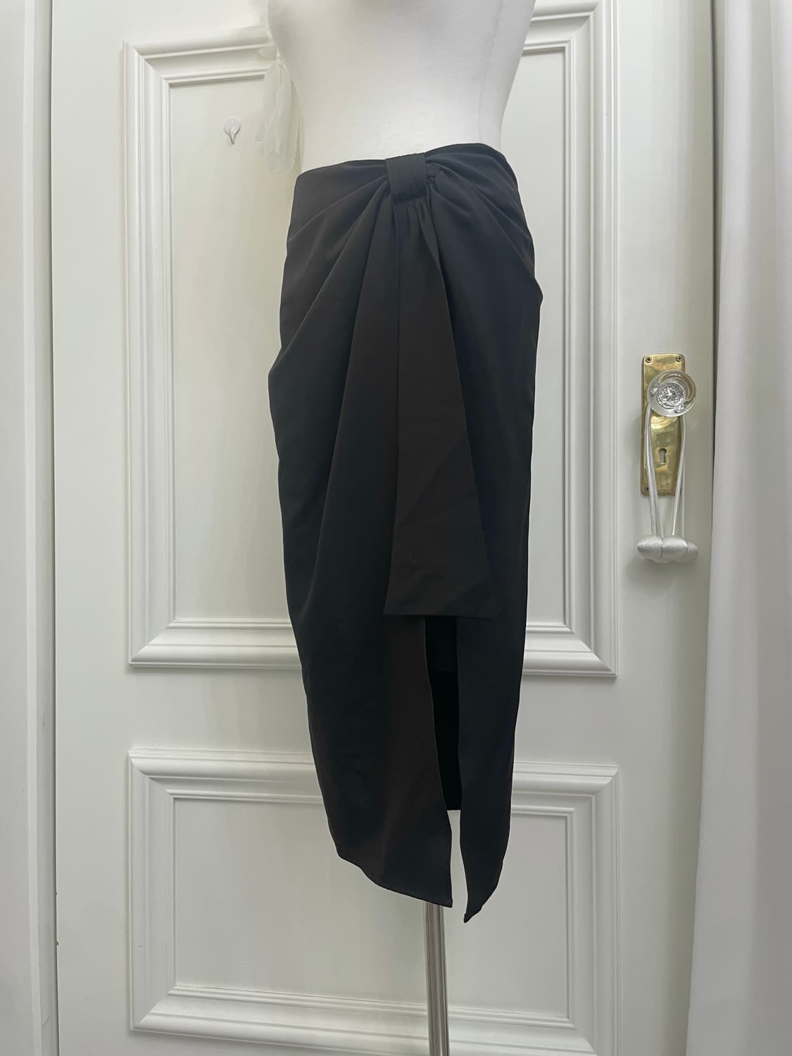 black bow draping point skirt 상품이미지5
