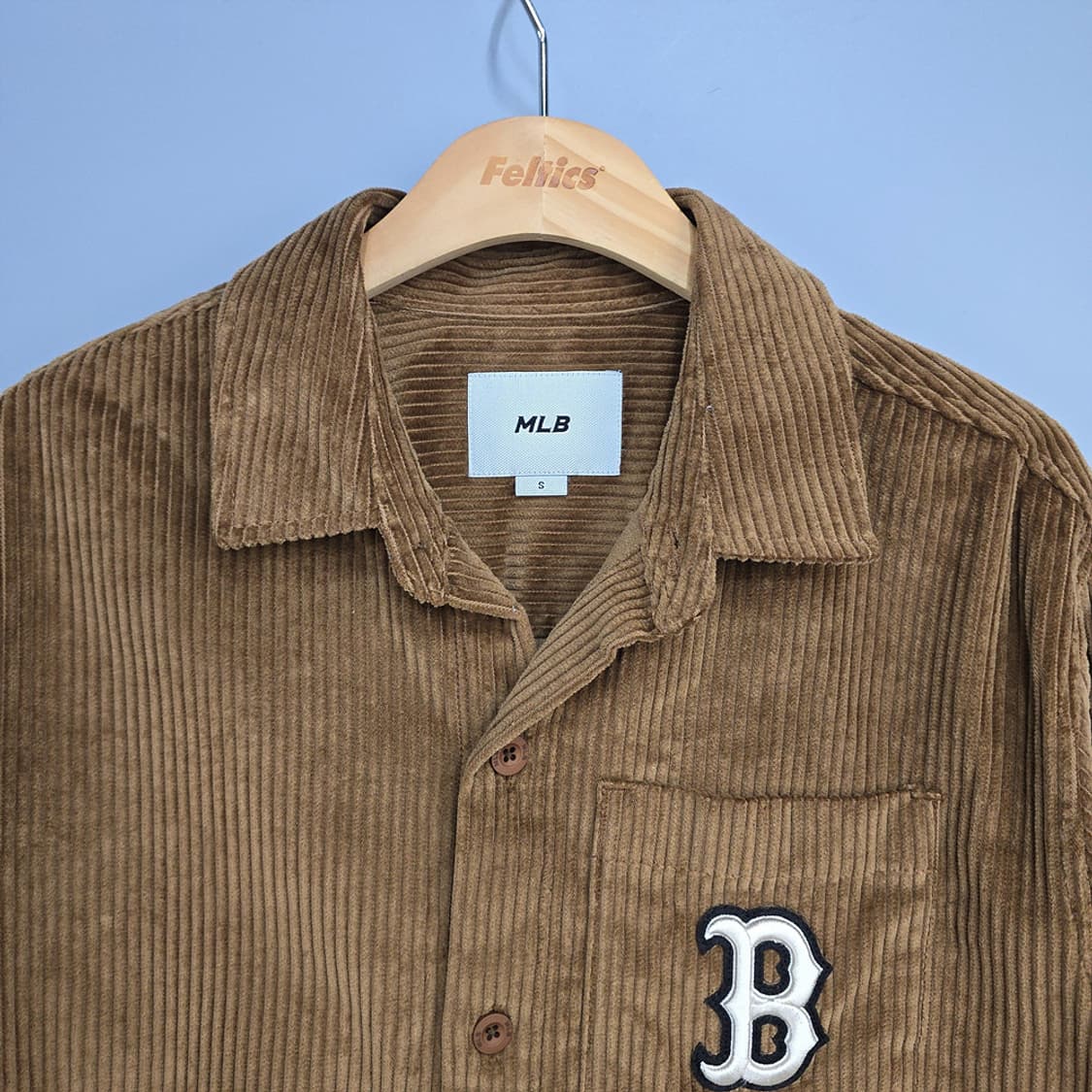 엠엘비(MLB) 코듀로이 셔츠 보스턴 B 패치 S 상품이미지2