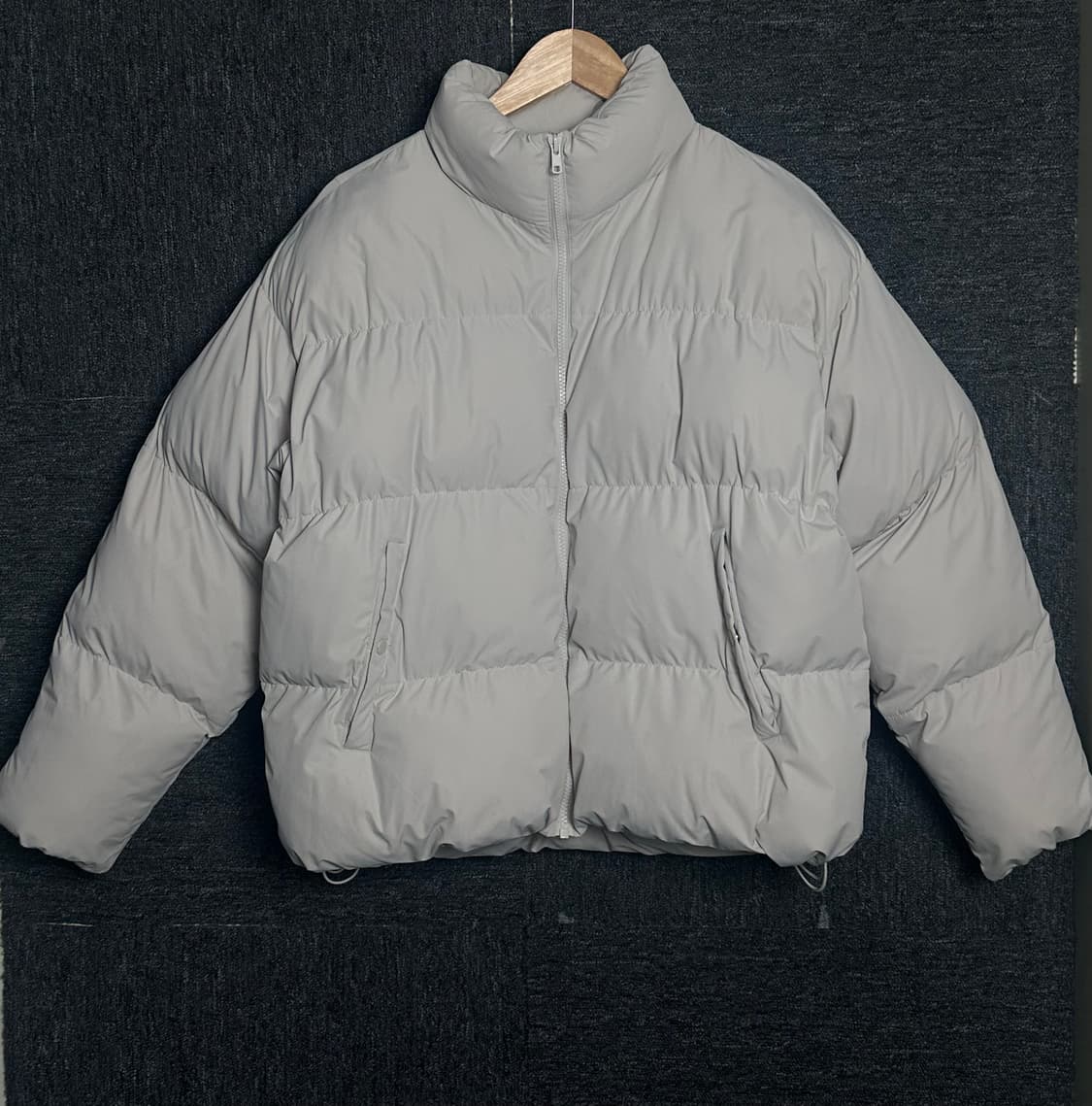 지오다노 여성 숏패딩 S 라이트 베이지 상품이미지1