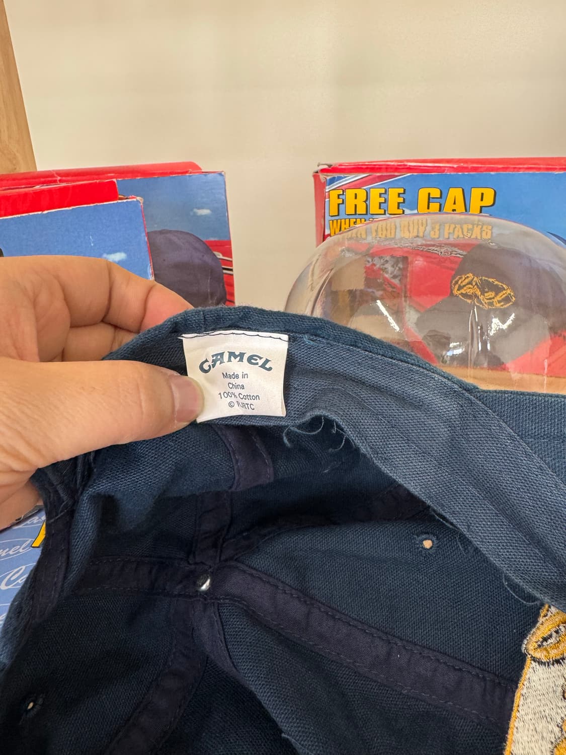 빈티지 카멜 볼캡 상품이미지3