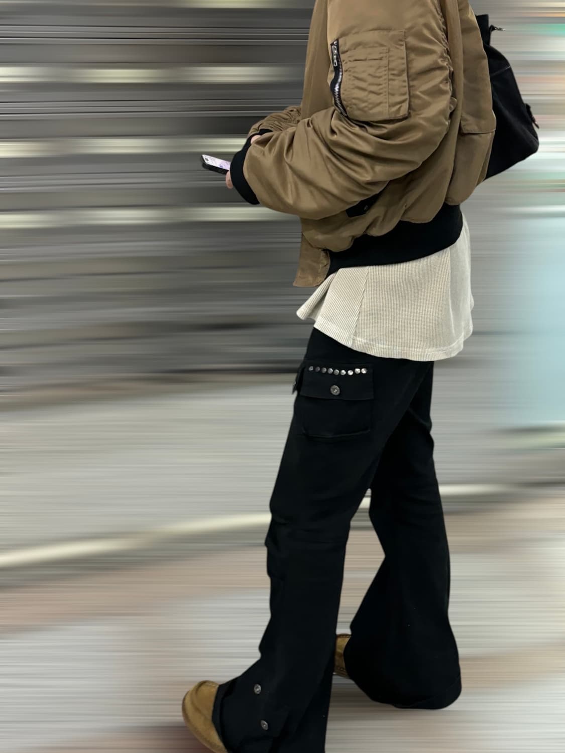 릭맛 코튼 플레어 카고 팬츠 상품이미지4