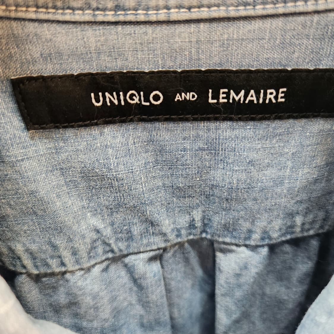 유니클로x르메르 원포켓 데님 반팔셔츠 L(L) 남여공용 상품이미지5