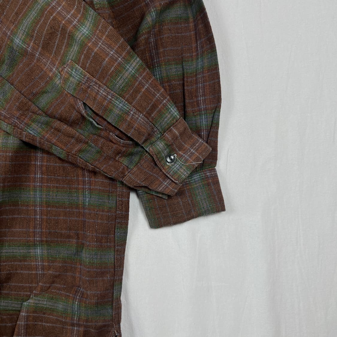 50‘s-60’s 프렌치 그랜드파 롱 체크셔츠 남방 상품이미지4