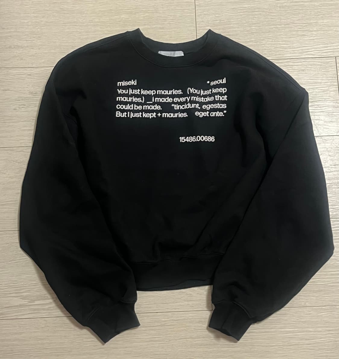 미세키서울 Quote sweat shirts BLACK 상품이미지1
