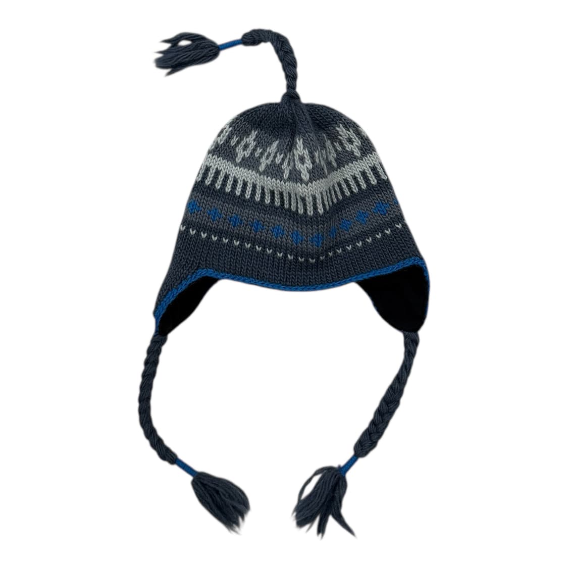 아크테릭스 Y2K 니트 어어플랩 비니 모자 그레이 블루 상품이미지2