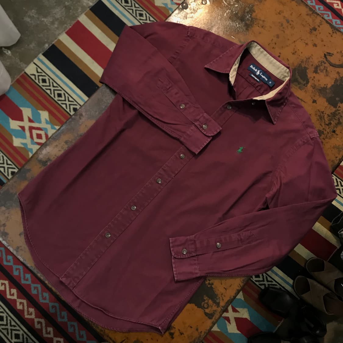 폴로랄프로렌 버건디 코튼 셔츠 남성 102 여성 프리사이즈  상품이미지2