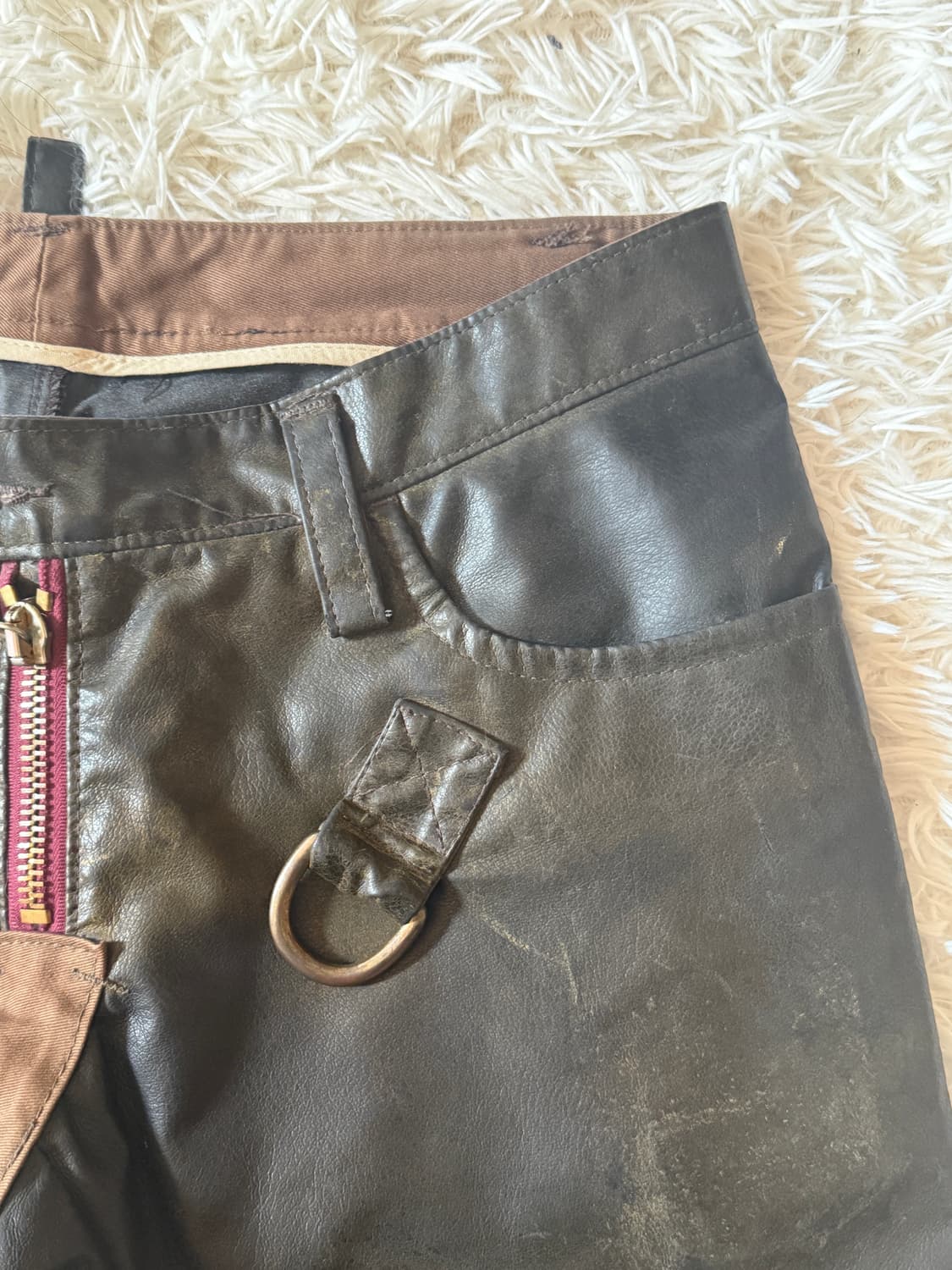 디스퀘어드2 03FW 레더 팬츠 상품이미지6