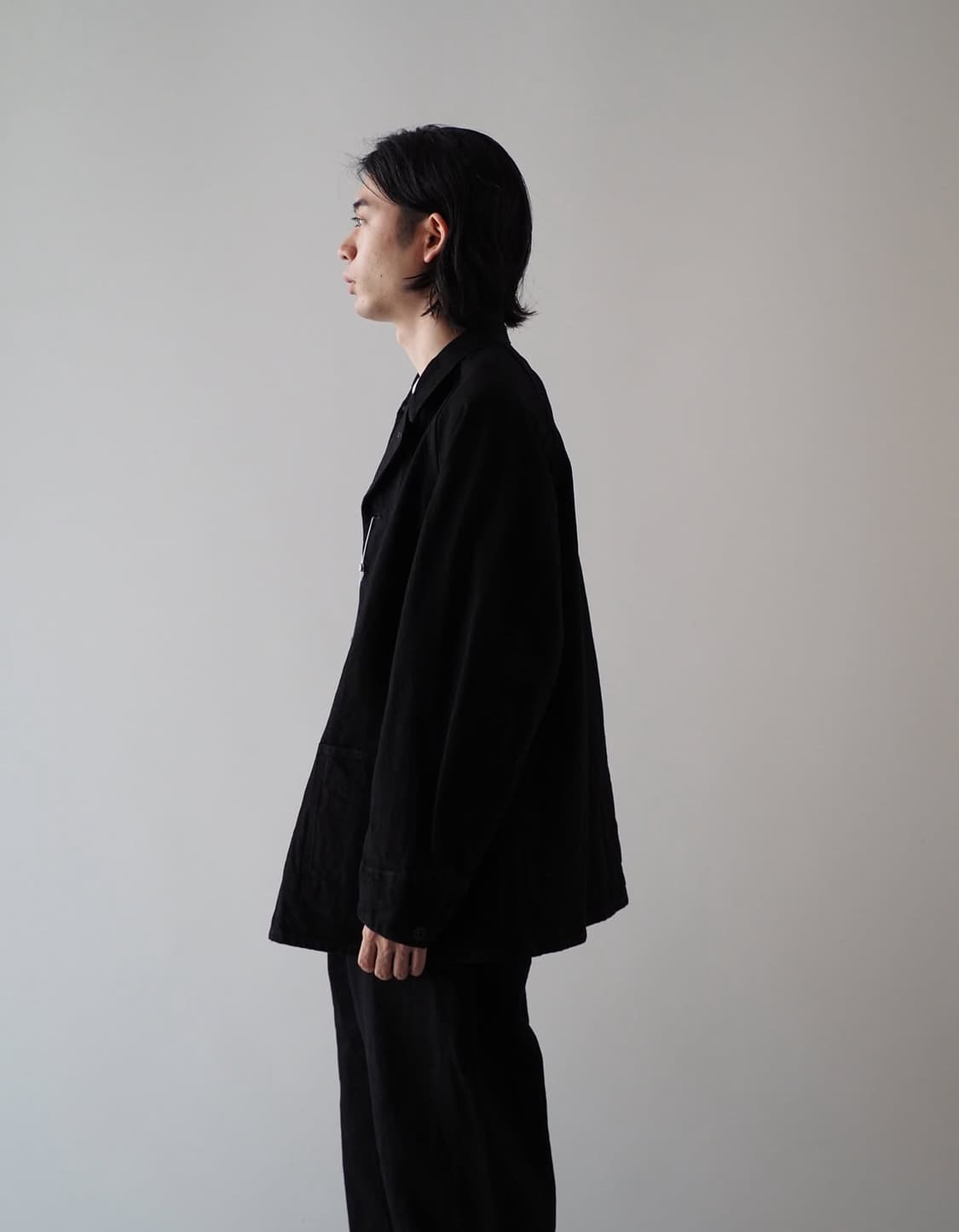 [2] 코모리 25AW 데님 워크 자켓 블랙 상품이미지6