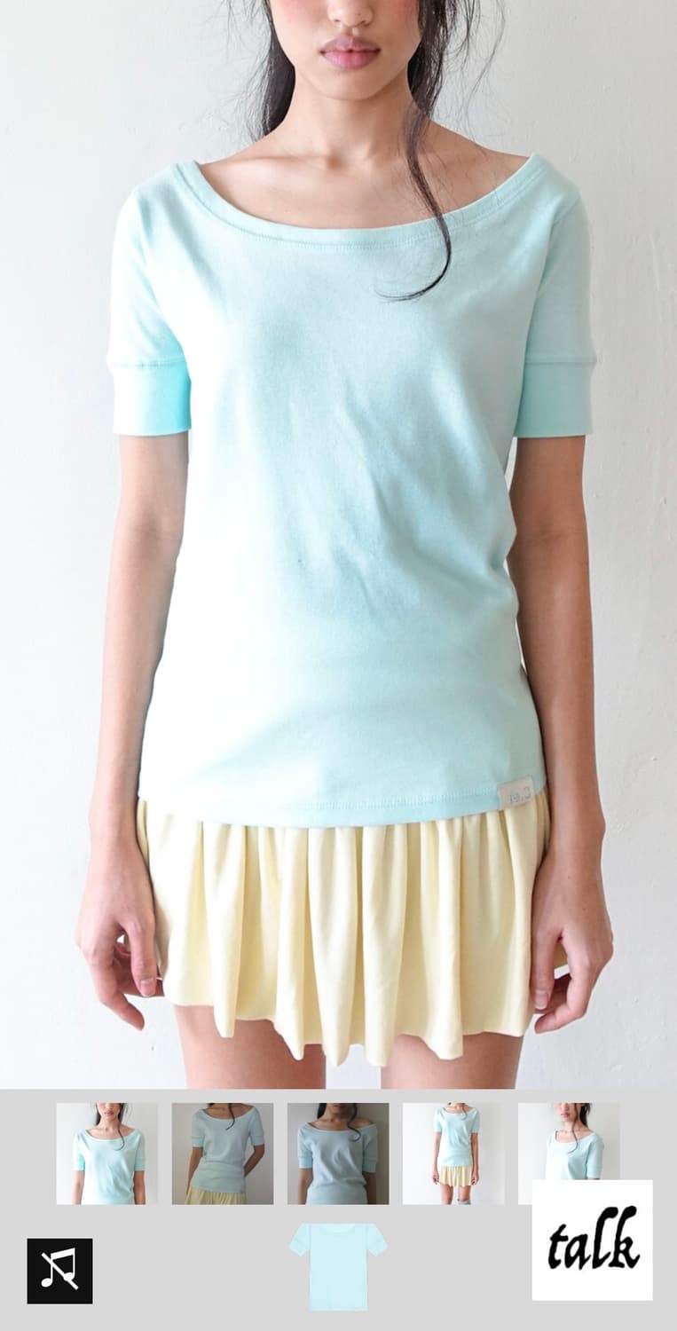 샵페어리 [fe.3] rib half top (mint) 민트 상품이미지1