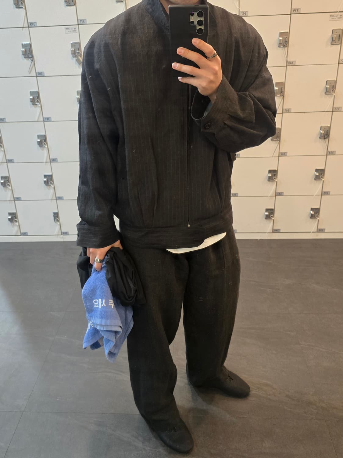 Gorsch BAUER BLOUSON - GREY STRIPE 상품이미지4