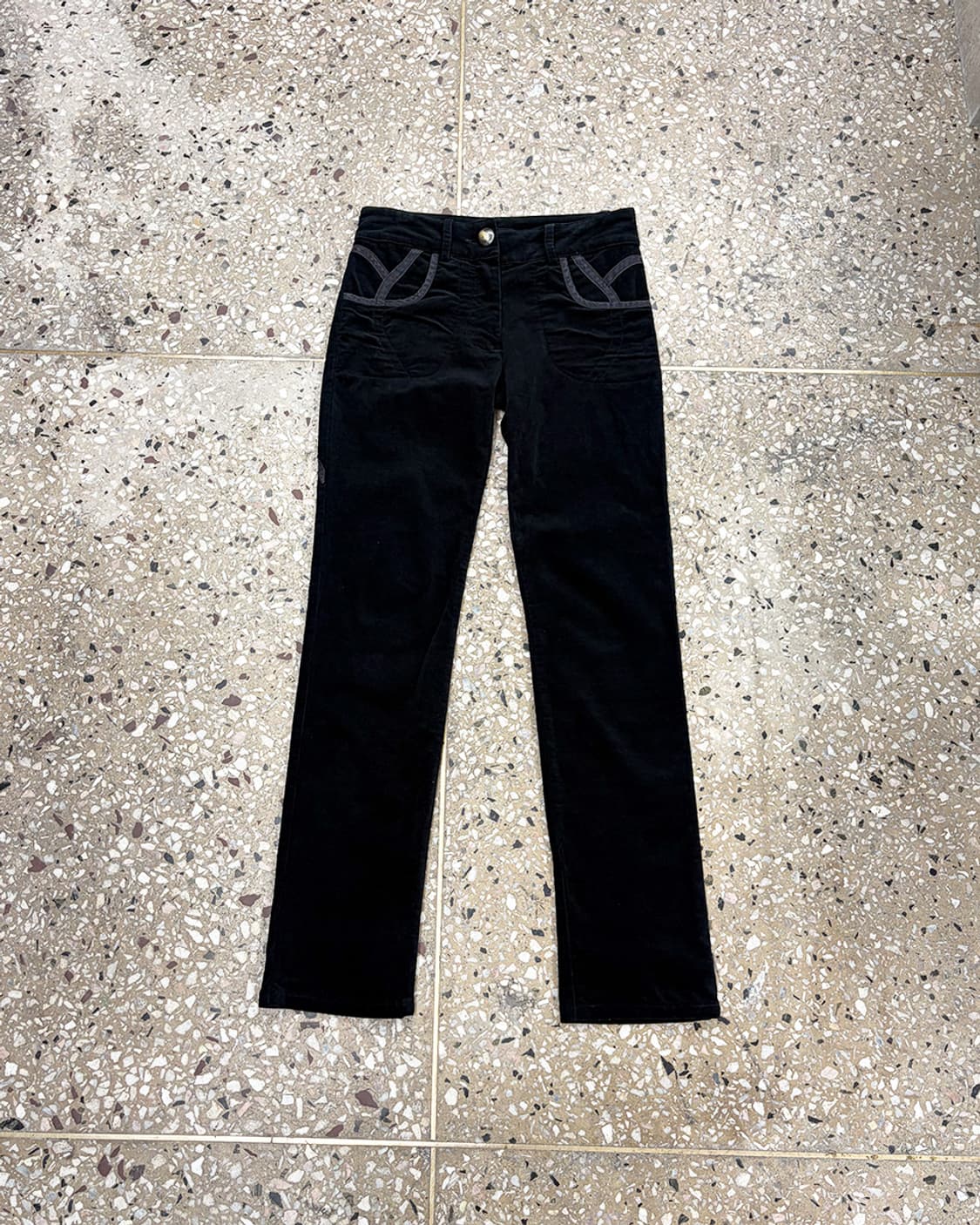 알레산드로 드 베네드띠 파이핑 디테일 코듀로이 팬츠 상품이미지1