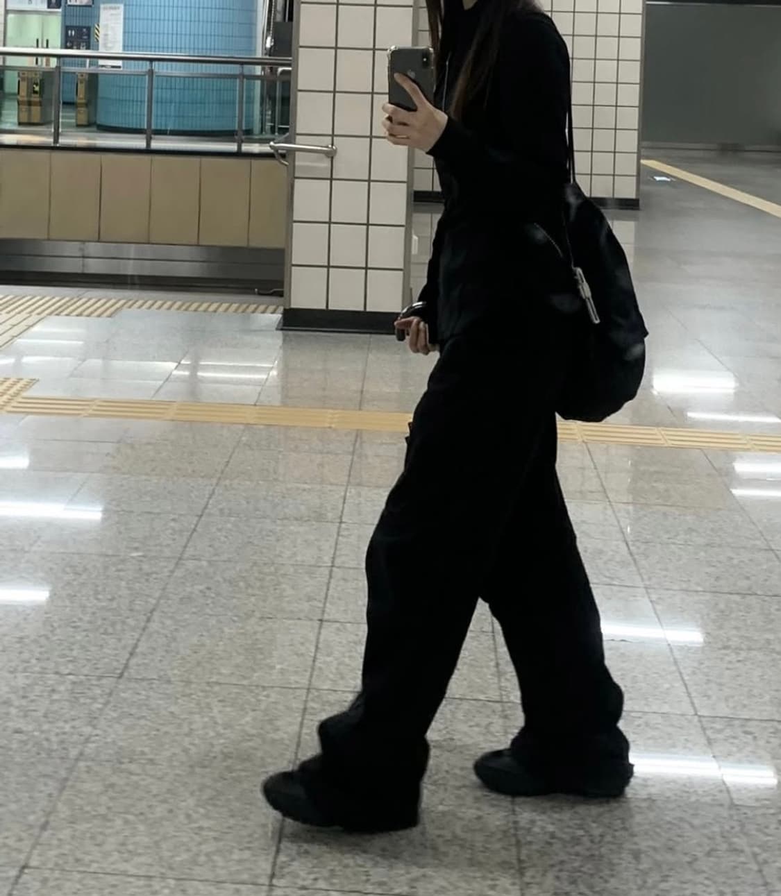 ETCE curved panel denim pants 2.0 black 상품이미지3