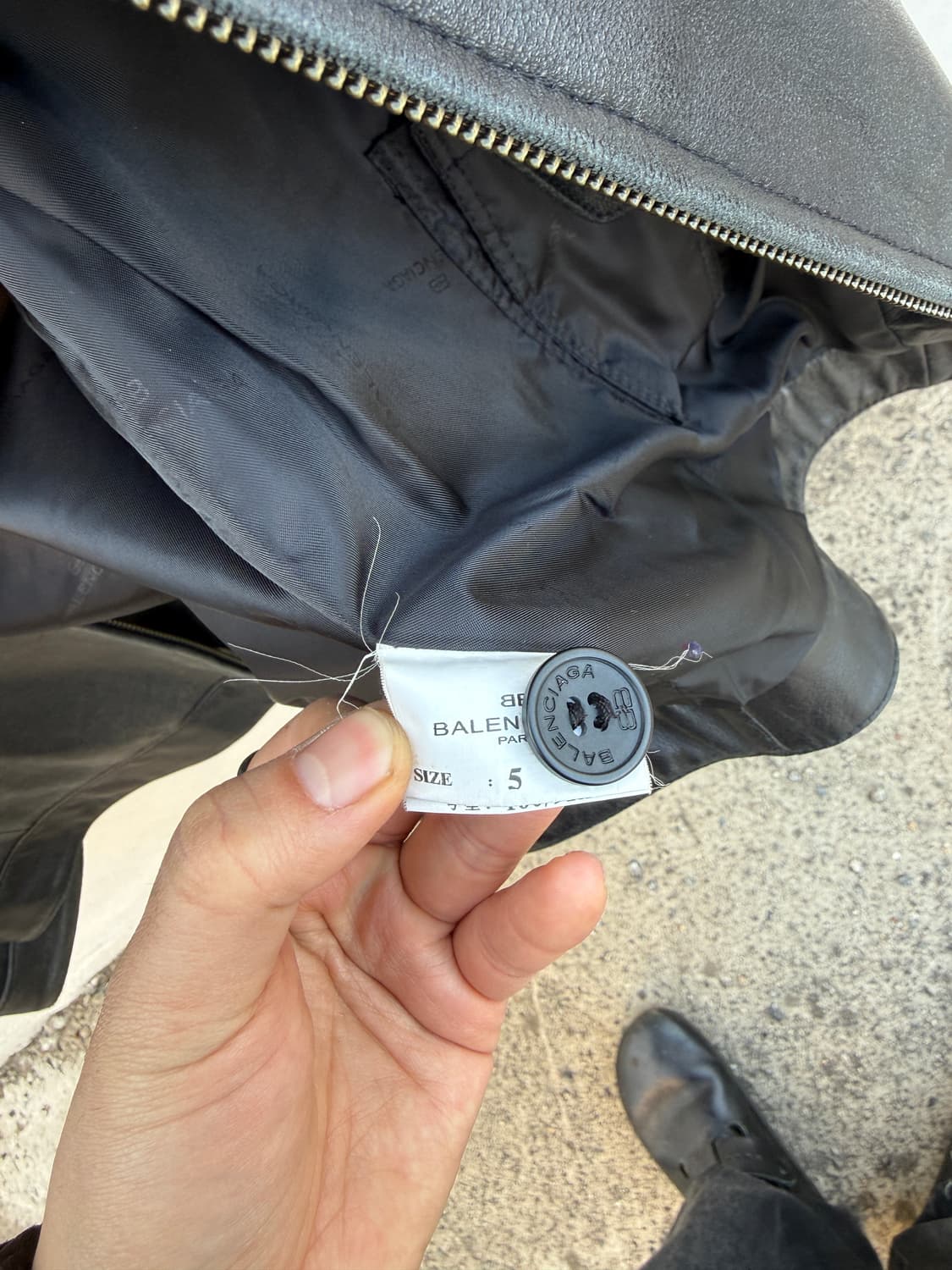 발렌시아가 램 스킨 레더 자켓 상품이미지8