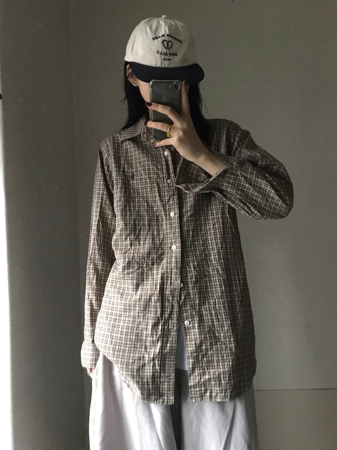 폴로 브라운 버건디포니 체크셔츠 상품이미지4