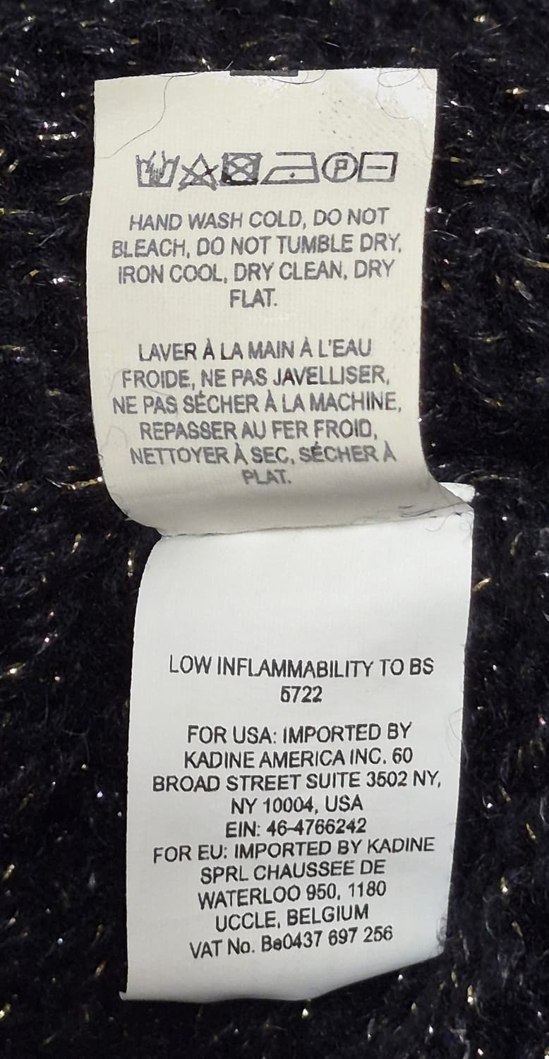 ESSENTIEL ANTWERP 블랙&골드메탈릭 오버핏 V-neck니트  상품이미지6