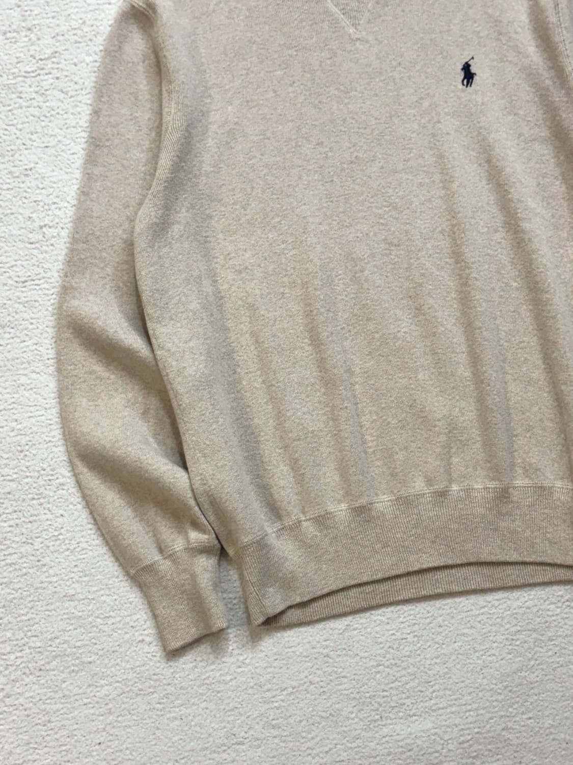 폴로 오트밀 니트 맨투맨 상품이미지3