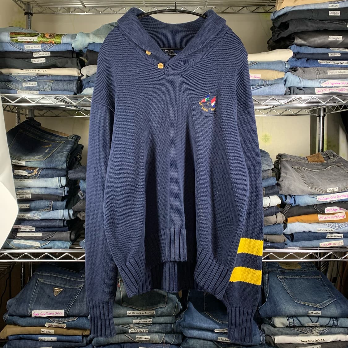 [표기 L, 실측 XL] 폴로 랄프로렌 숄카라 니트 상품이미지2