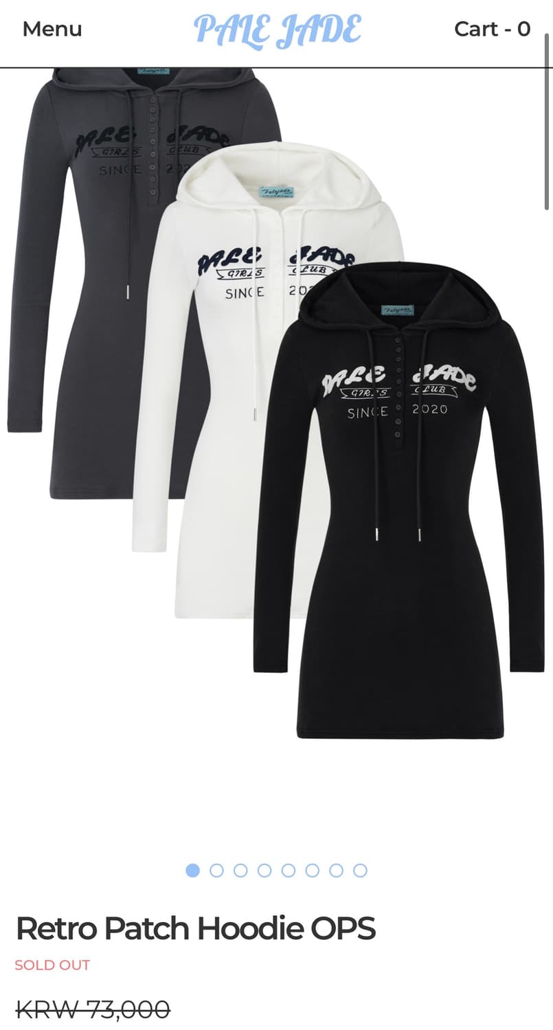 페일제이드 후디 원피스 새제품 상품이미지1