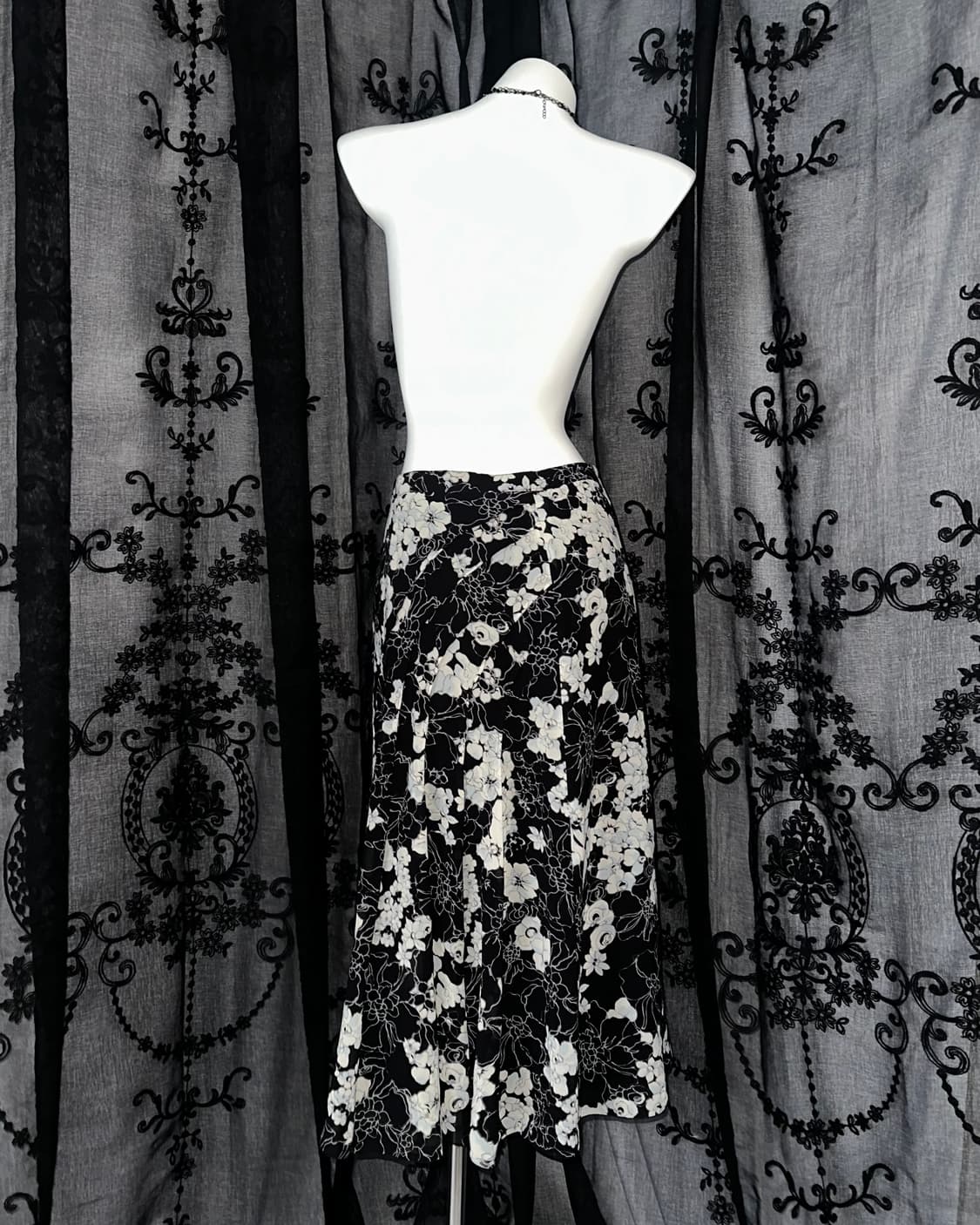 vintage floral print maxi skirt 상품이미지3
