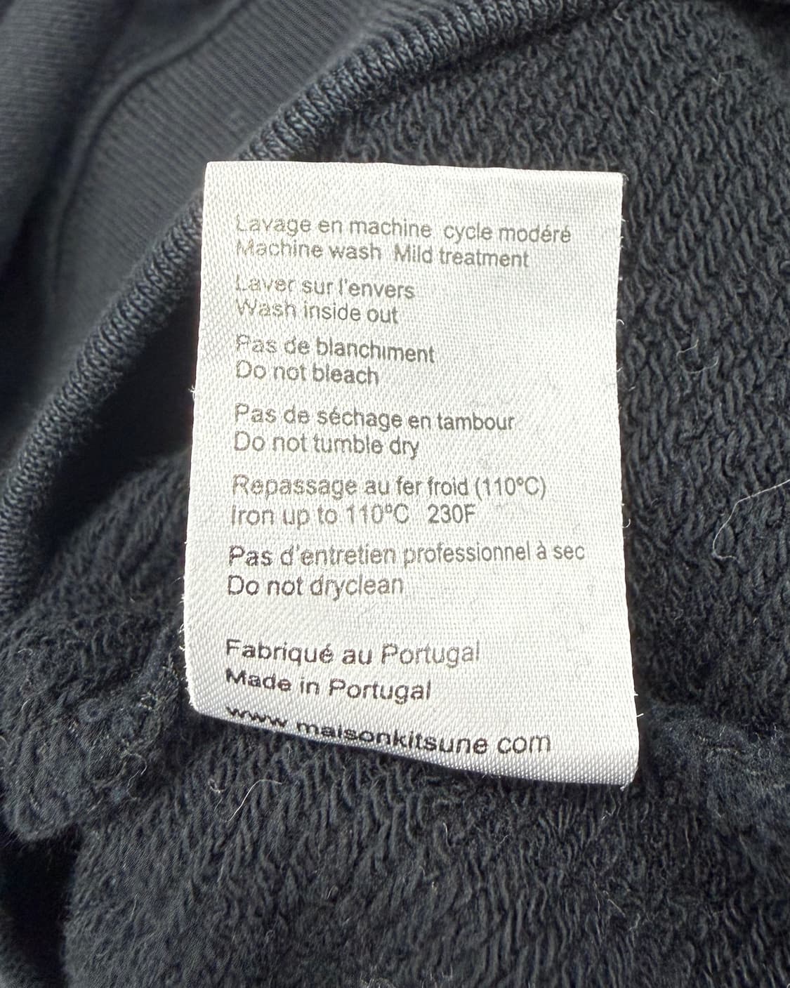 메종키츠네 그레이 폭스헤드 스웻 맨투맨 블랙 상품이미지6