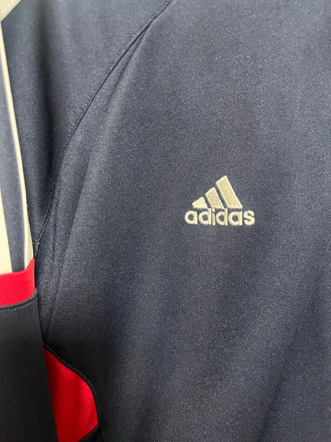 아디다스 삼선 트레이닝 집업 네이비/레드 상품이미지2