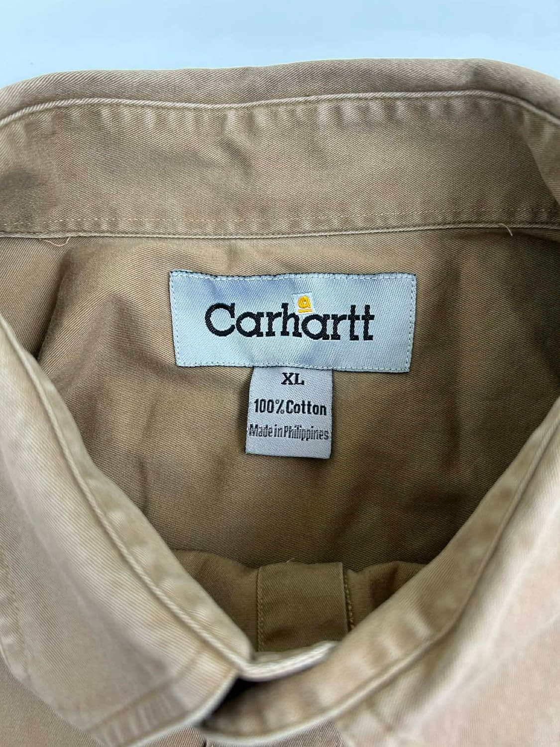 [XL] 칼하트 로고 패치 숏 슬리브 반팔 셔츠 브라운 상품이미지3