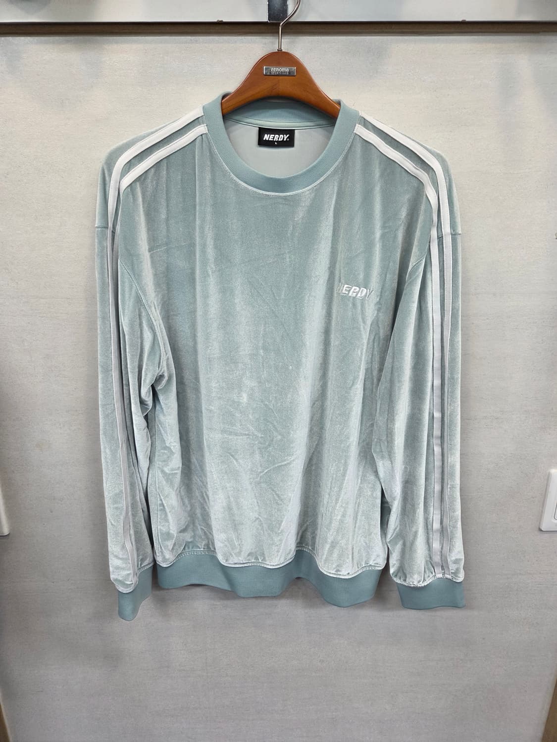 널디 벨벳 트랙 맨투맨 L 오버핏  상품이미지1