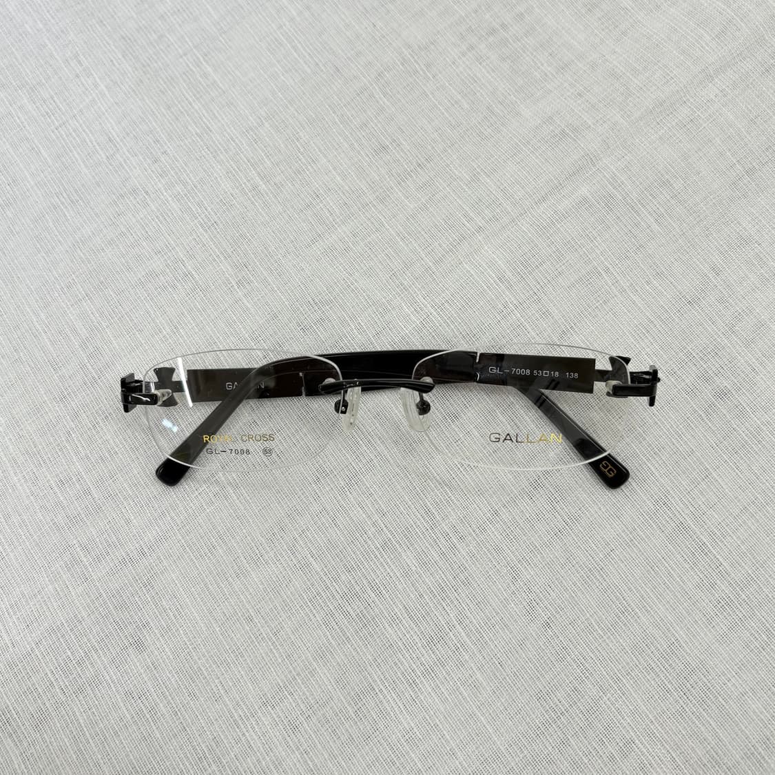 GALLAN 겔랑 블랙 무테 빈티지안경 상품이미지2