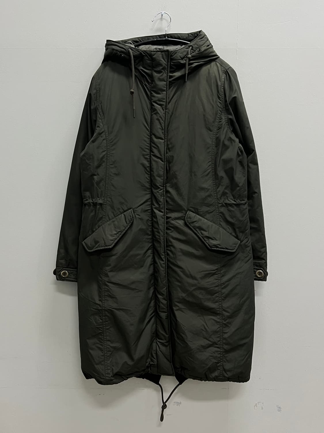 노스페이스 화이트라벨 우먼스 구스다운 노르워크 야상 패딩 카키 상품이미지2