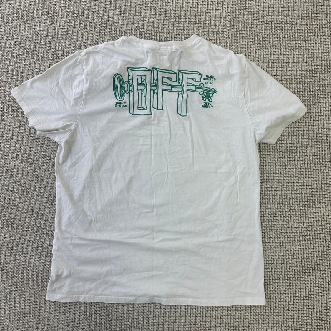 L 빈티지 화이트 플라스틱 반팔 0407D 상품이미지4