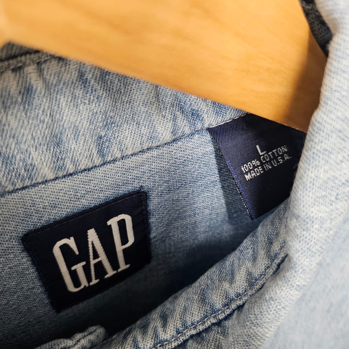 USA90'S GAP 오버핏 포켓 데님 셔츠 상품이미지5