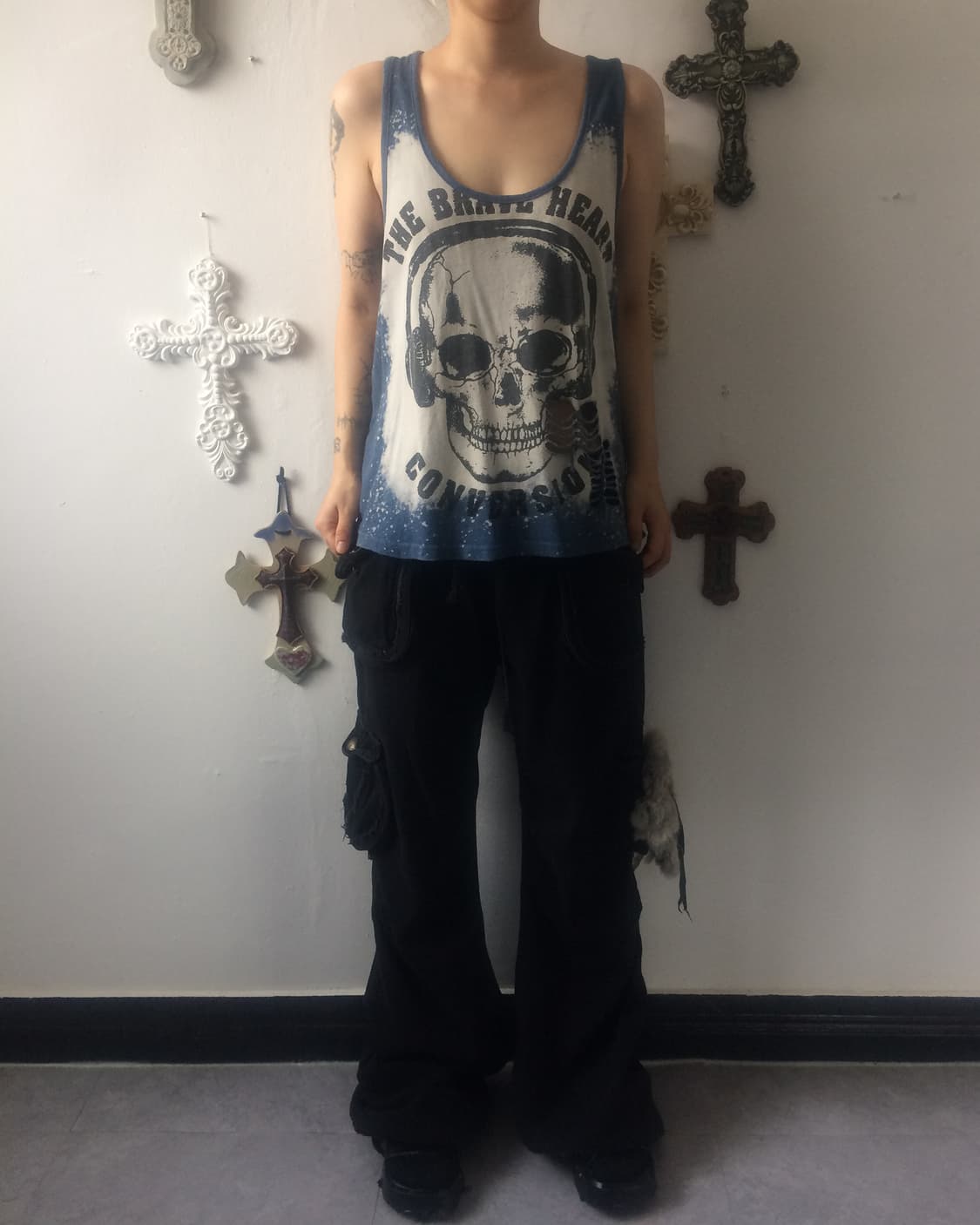 Skull damage sleeveless 상품이미지1