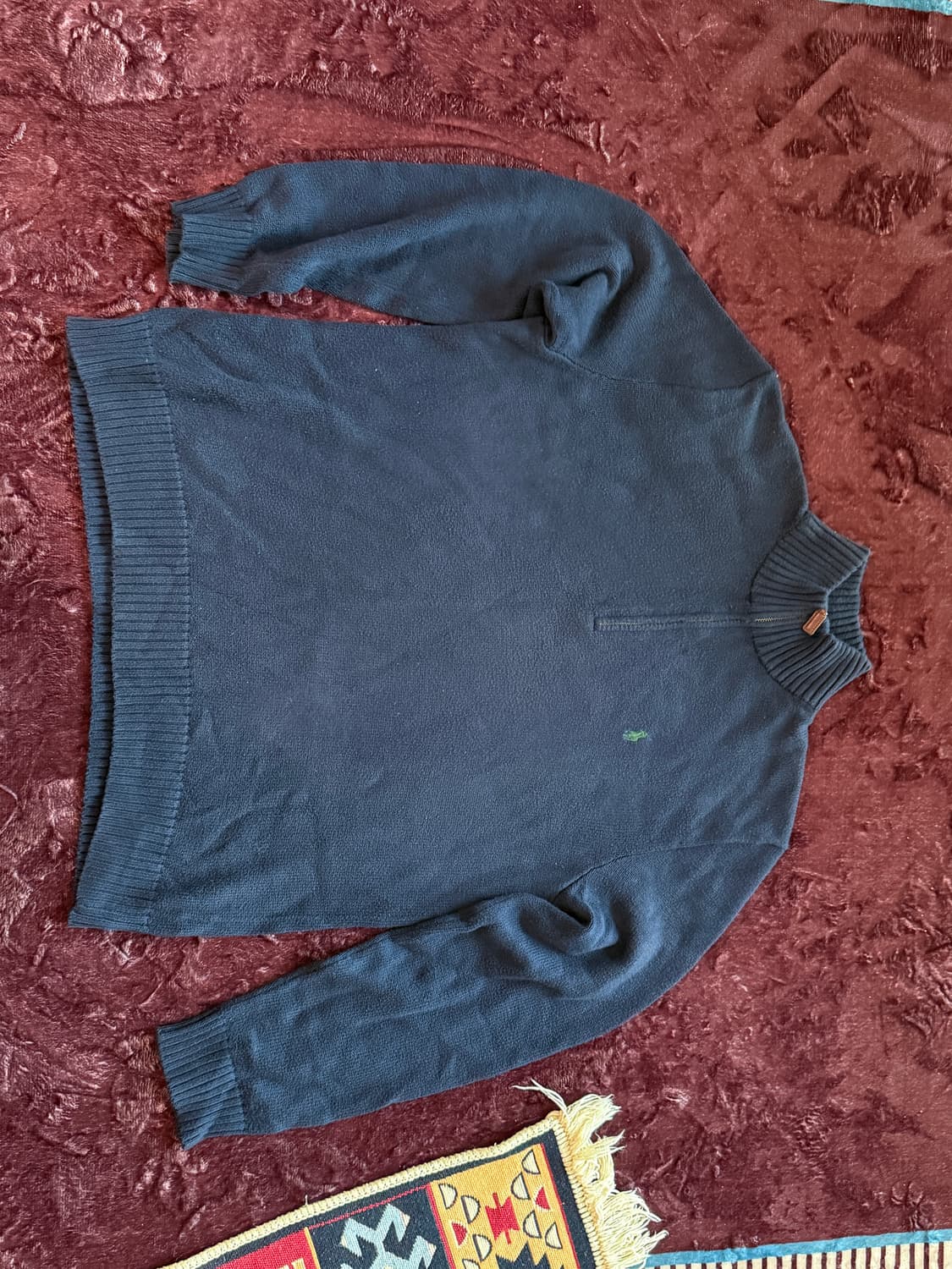 [XL] 90s-00s 폴로 랄프로렌 하프집업 니트 네이비 상품이미지4