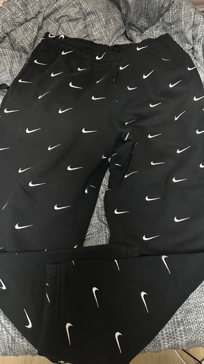 [M] 나이키랩 lab 스우시 로고 스웨트팬츠 블랙 상품이미지1