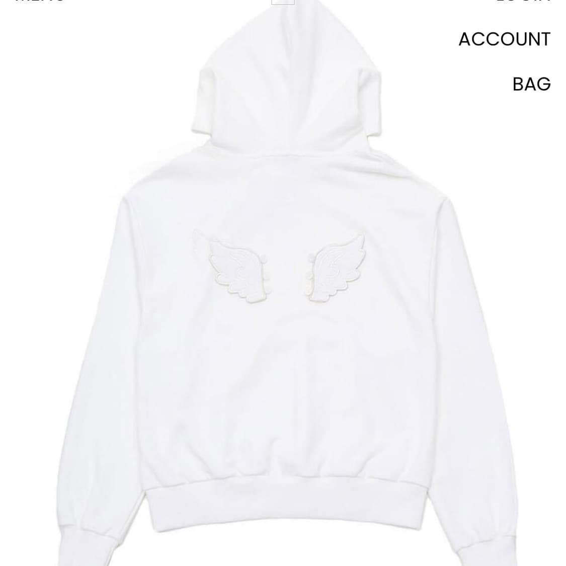 오스하이 Oshigh Wing Hoodie White 날개 후드티 상품이미지2