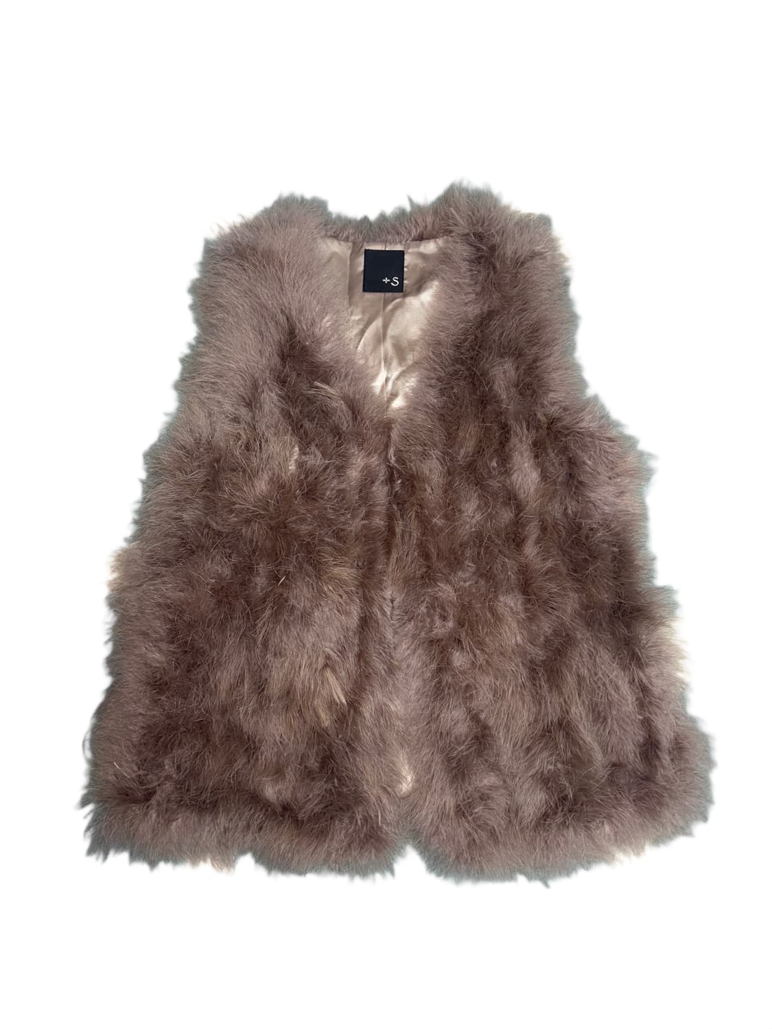 빈티지 타조 퍼 베스트 상품이미지1