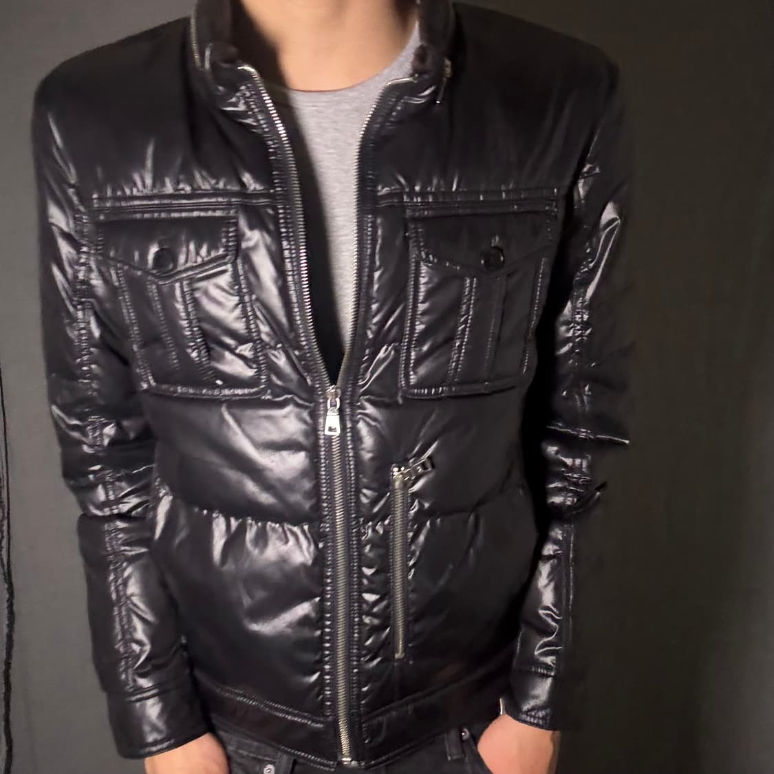 y2k 유광 패딩 자켓 상품이미지6