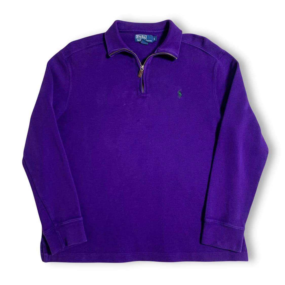 [XL] Polo Half Zip Pullover Purple 상품이미지1